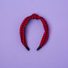 BETTY GINGHAM KNOTTED HEADBAND
