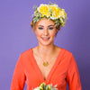 Darcie Oversized Rose and Dusky Foliage Crown