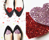 Glitter Heart Shoe Clips