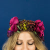 Oversized Rococo Crown in Berry