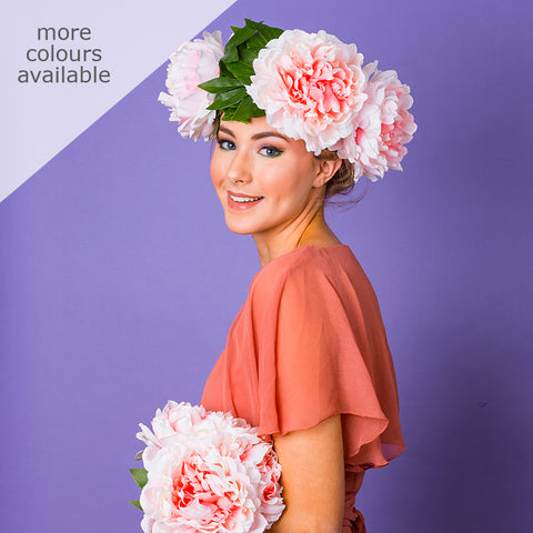 Luna Giant Pastel Peony Crown